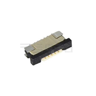 FPC1.0Pitch-H2.5卧贴下接触抽屉式 5pin 本色 镀亮锡